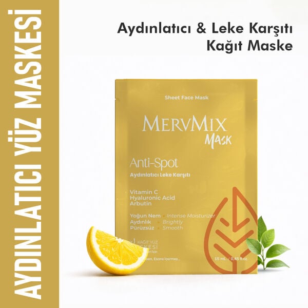 MervMix Aydınlatıcı Leke Karşıtı Kağıt Maske