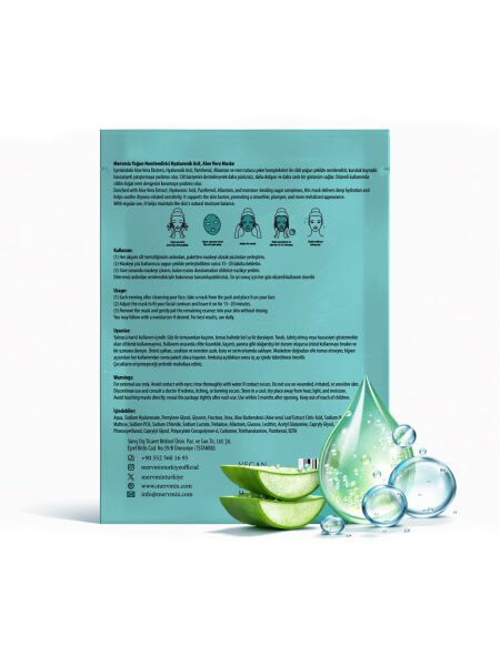 Mervmix Yoğun Nemlendirici Kağıt Maske Hyaluronik Asit Aloe Vera