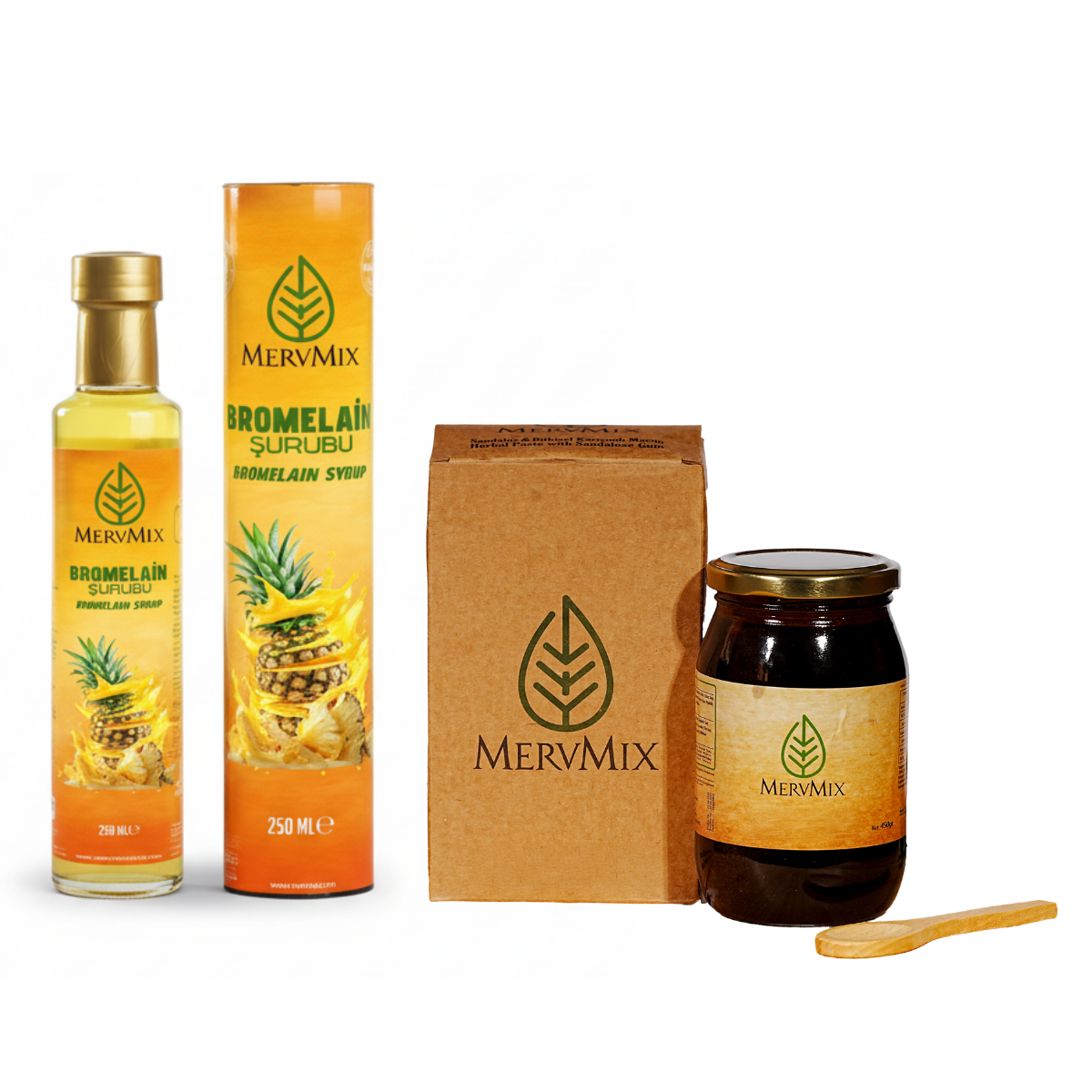Bitkisel Karışımlı Macun & Bromelain Şurubu