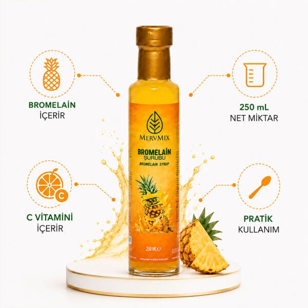 Limon Aromalı Yeşil Çay, 30 Saşe ve Bromelain Şurubu 250 ml Avantajlı Set