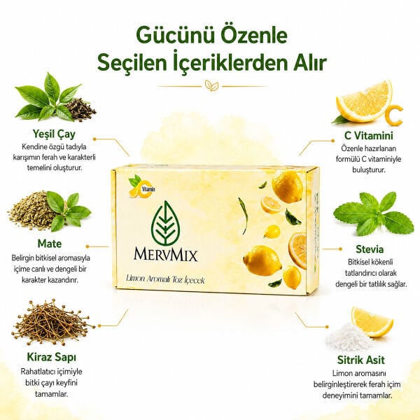 Limon Aromalı Yeşil Çay, 30 Saşe ve Bromelain Şurubu 250 ml Avantajlı Set