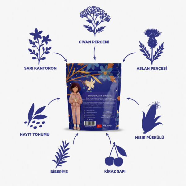 MervMix Regl Dönemine Özel Karışık Bitki Çayı 100 g