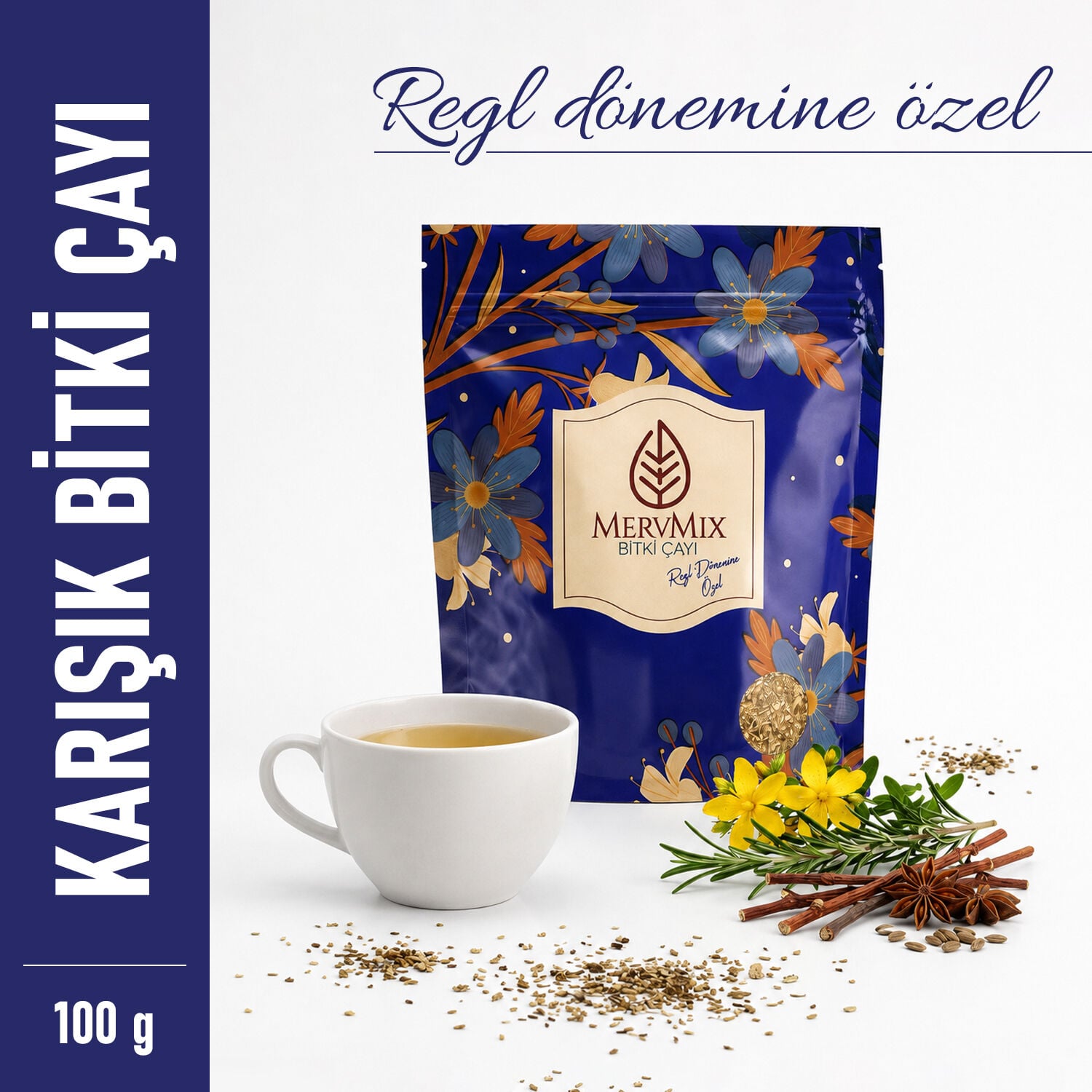 MervMix Regl Dönemine Özel Karışık Bitki Çayı 100 g